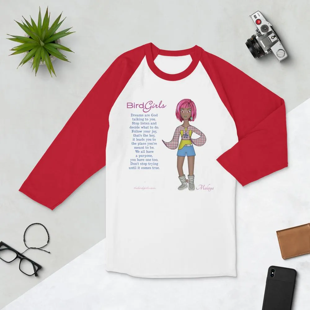 Malaya 3/4 sleeve raglan shirt