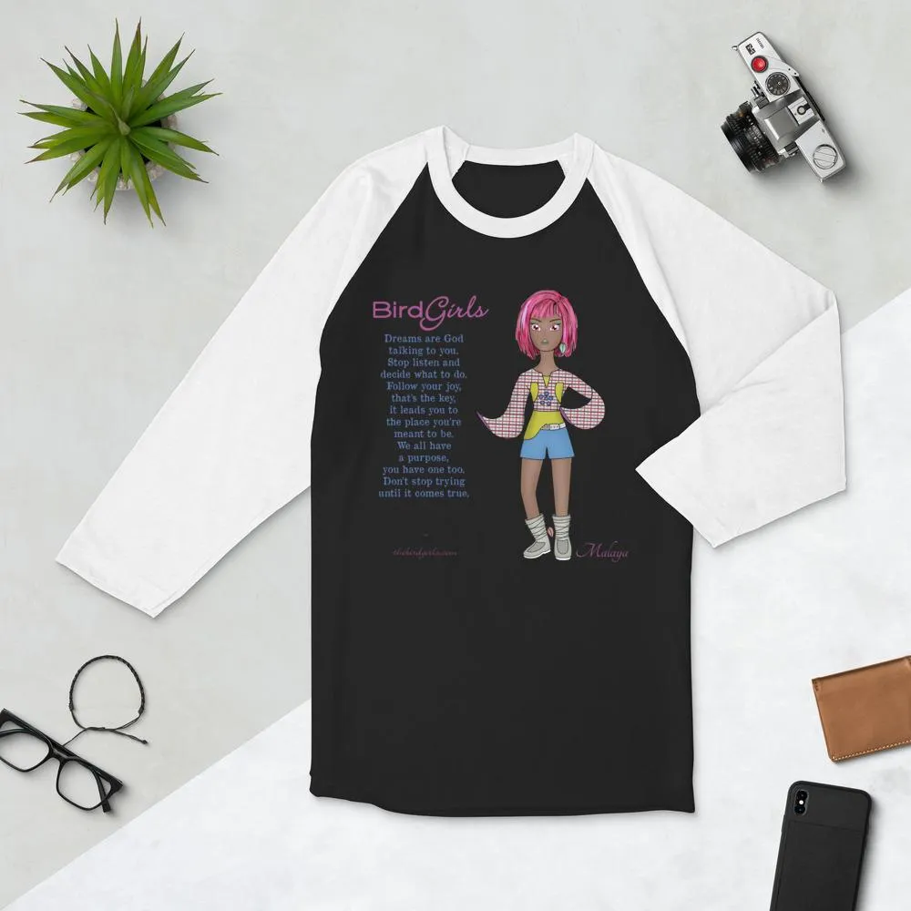 Malaya 3/4 sleeve raglan shirt