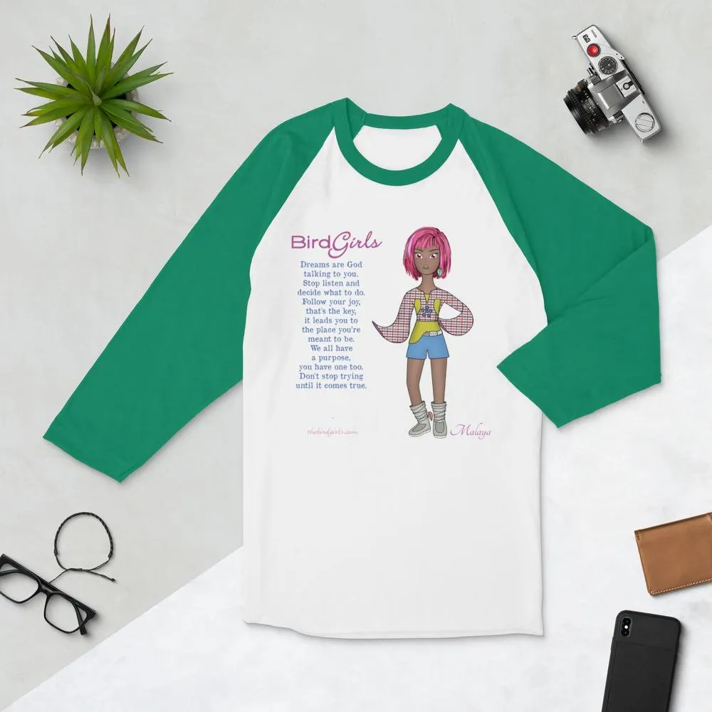 Malaya 3/4 sleeve raglan shirt
