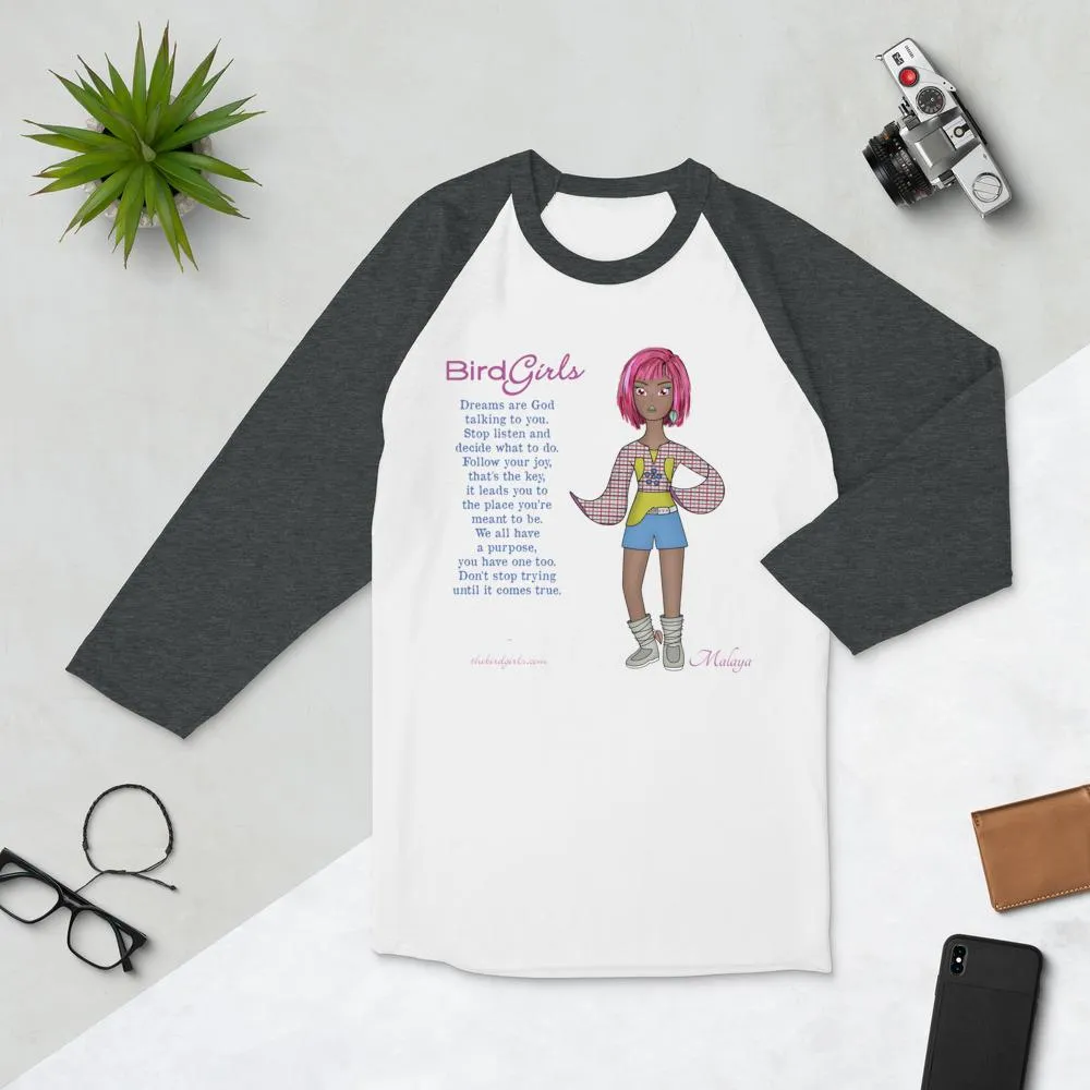 Malaya 3/4 sleeve raglan shirt