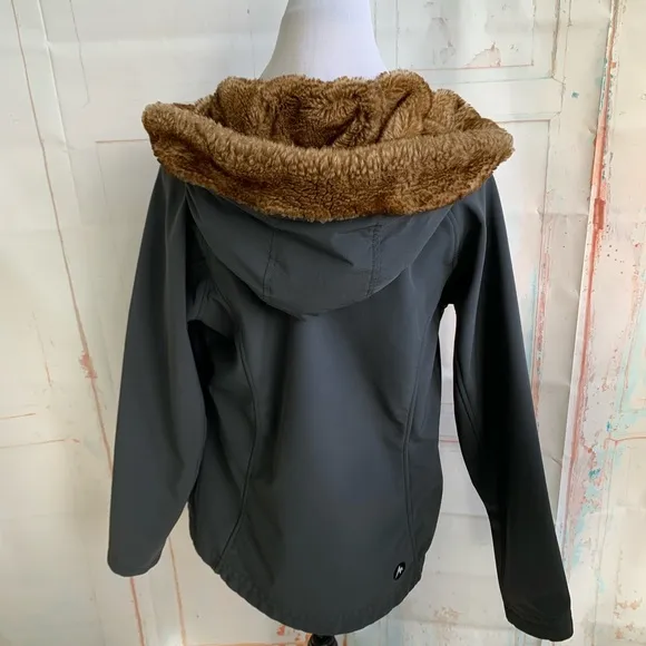 Marmot soft shell jacket with hood slate grey L/G