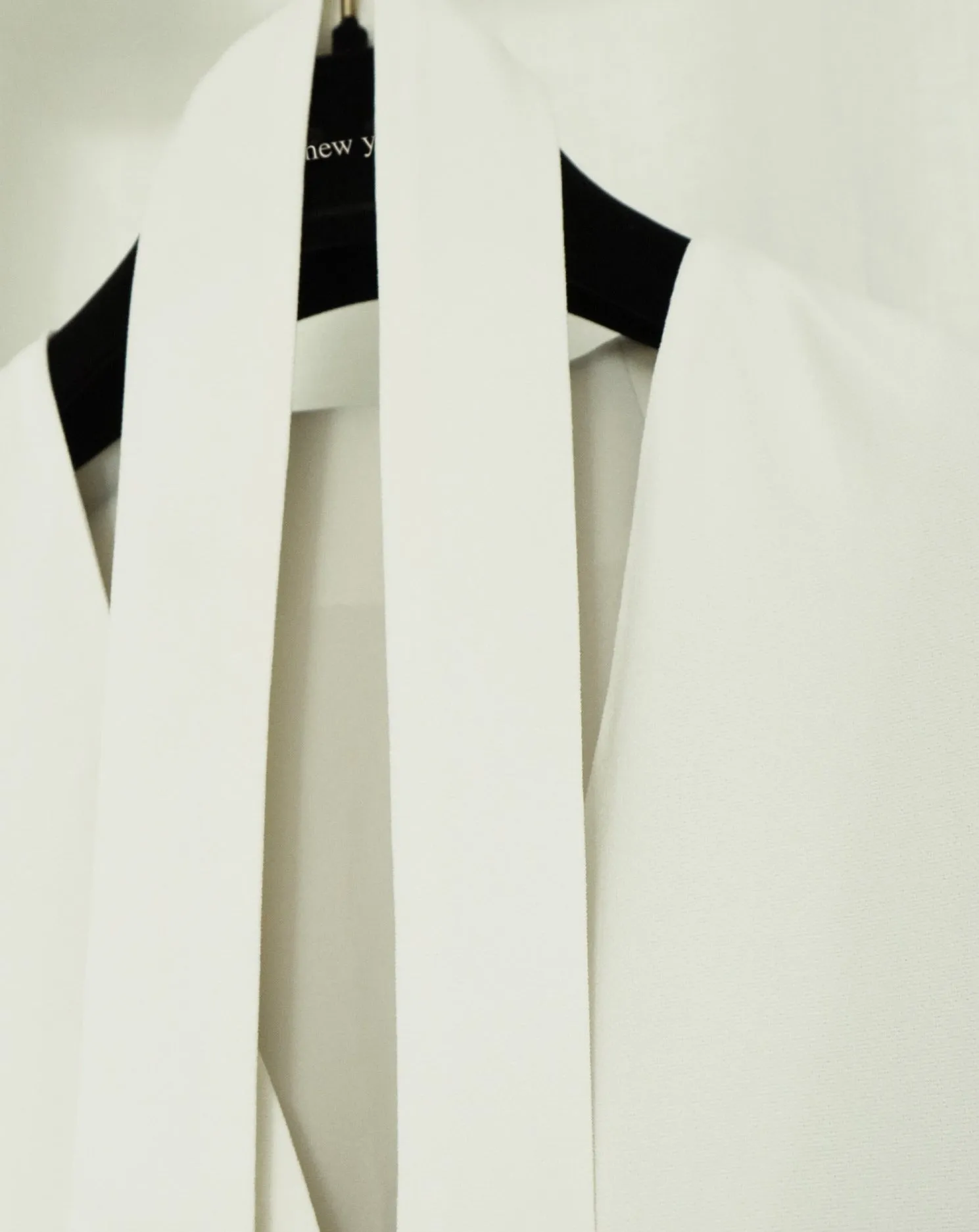 Maxi Vest Dress with Scarf in Off White