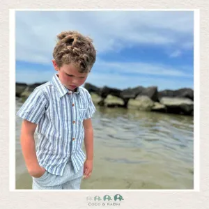 Me & Henry Blue/White Stripe Newport Woven Shirt