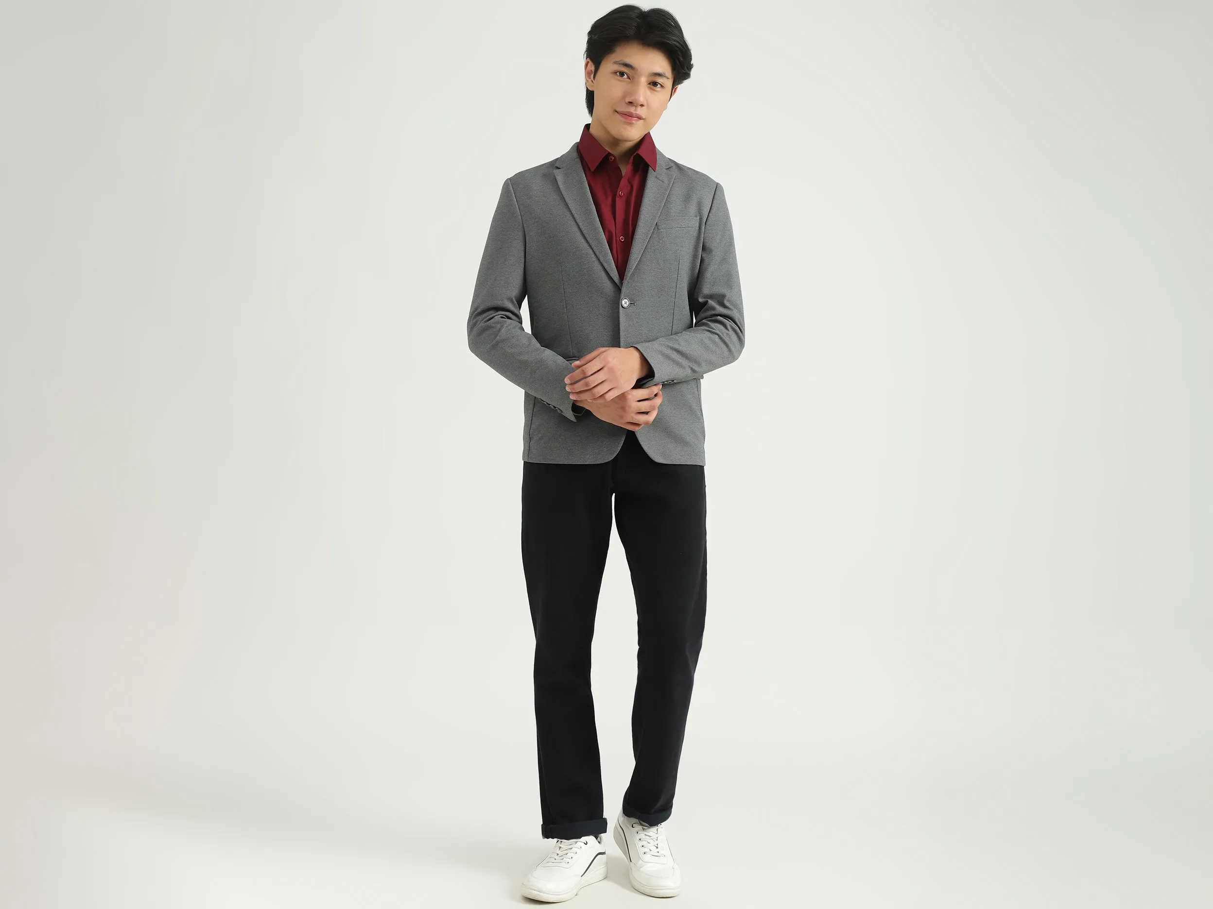 Men Solid Blazer