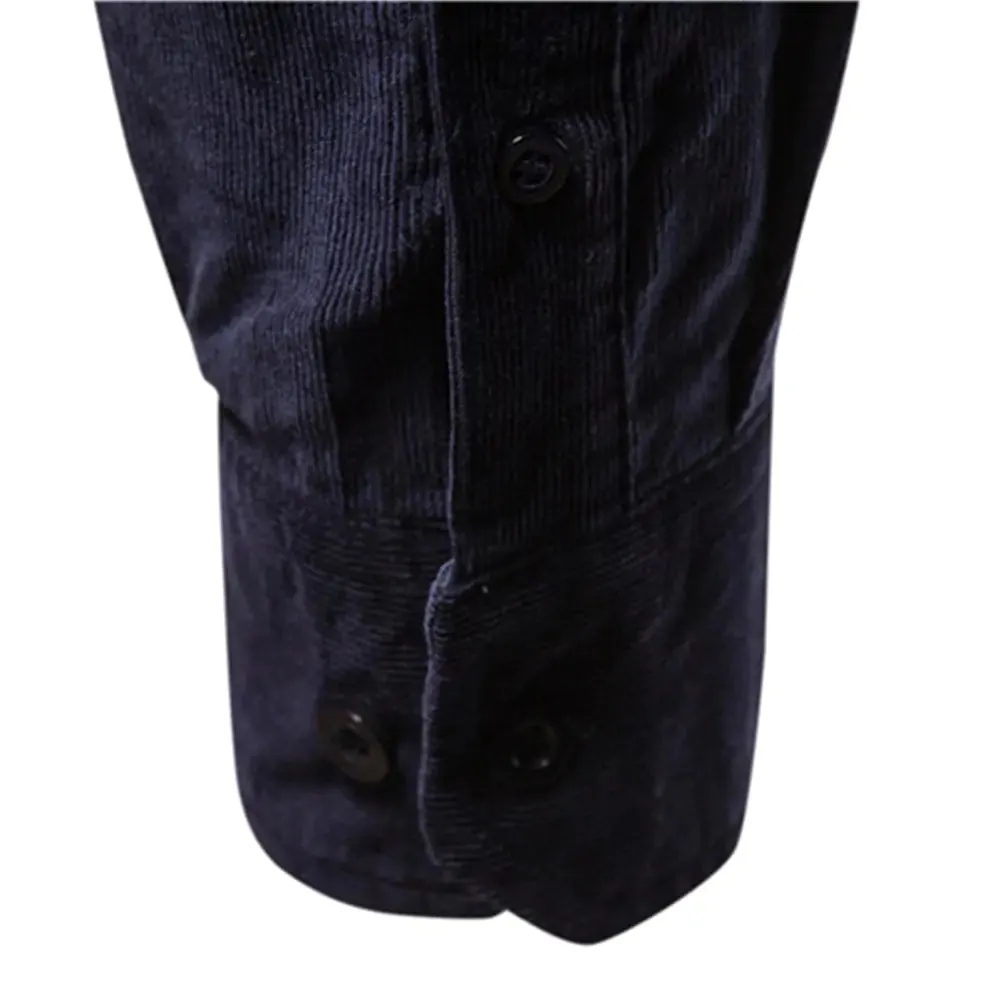 Men's Business Casual Corduroy Button-down Shirt