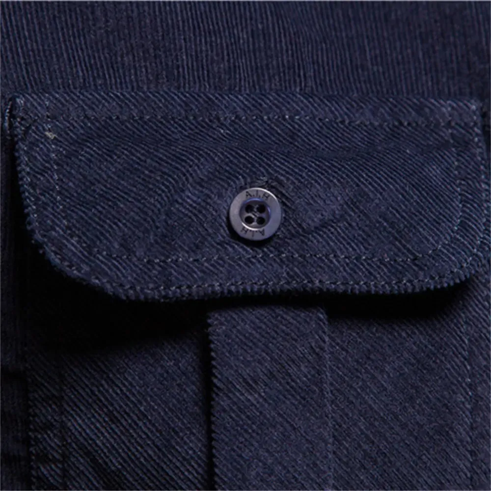 Men's Business Casual Corduroy Button-down Shirt