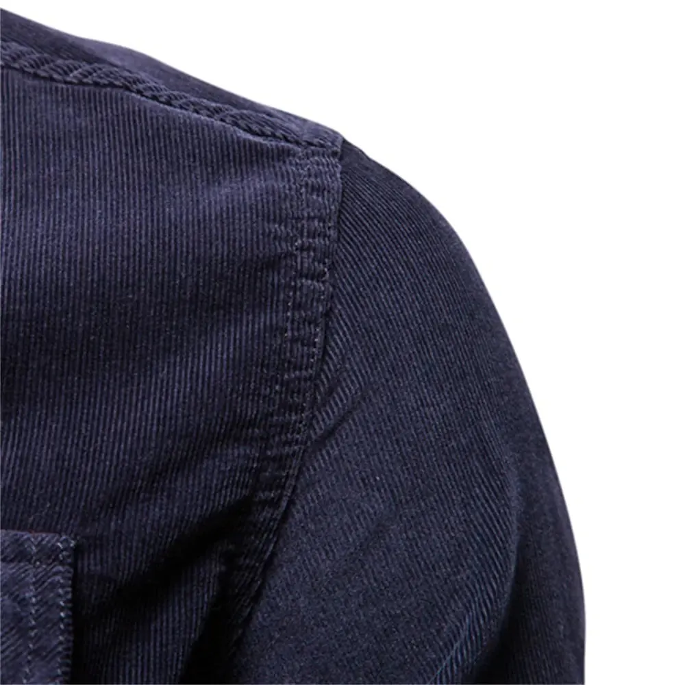 Men's Business Casual Corduroy Button-down Shirt
