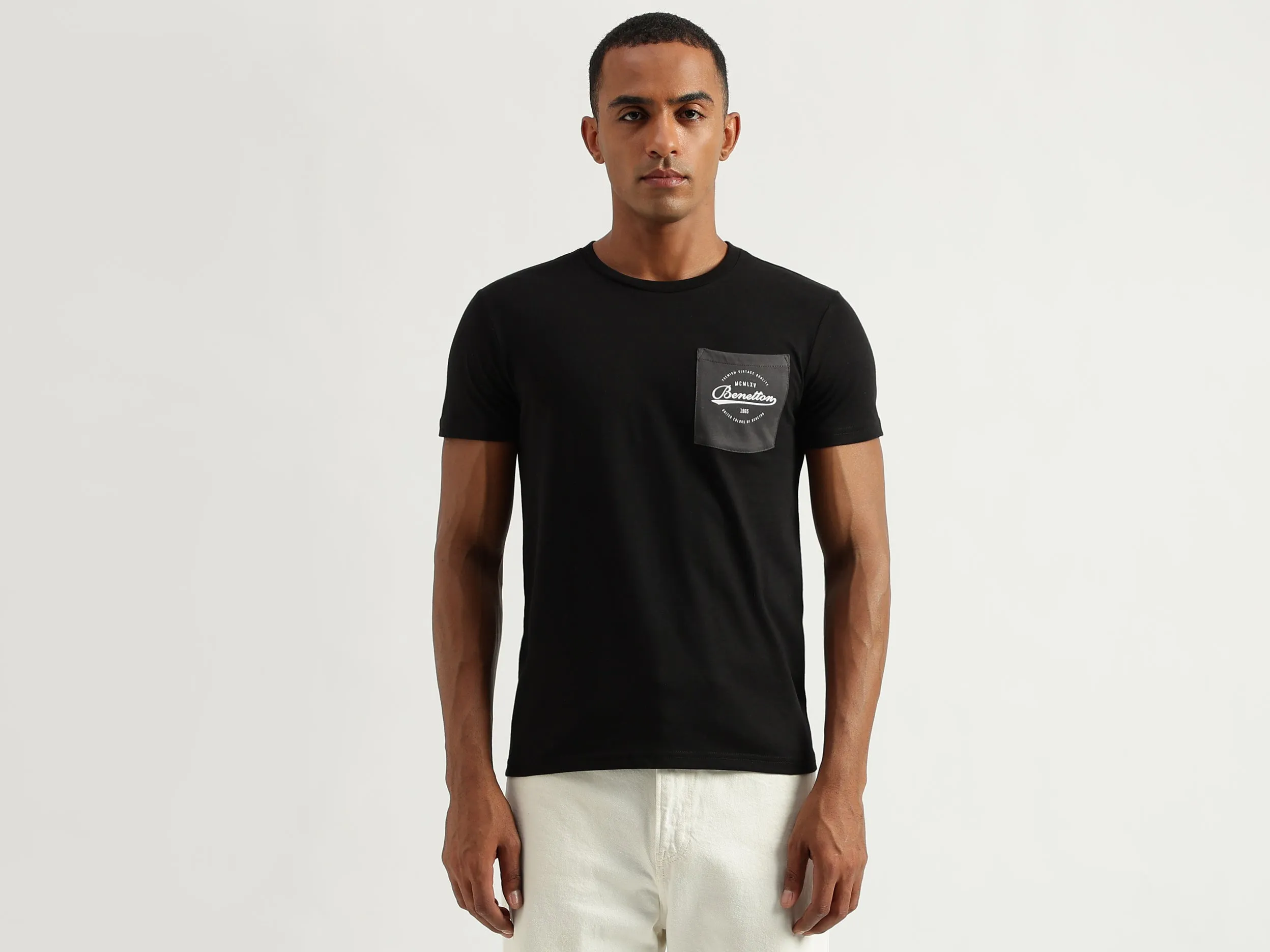 Men's Regular Fit Round Neck Solid Tshirts
