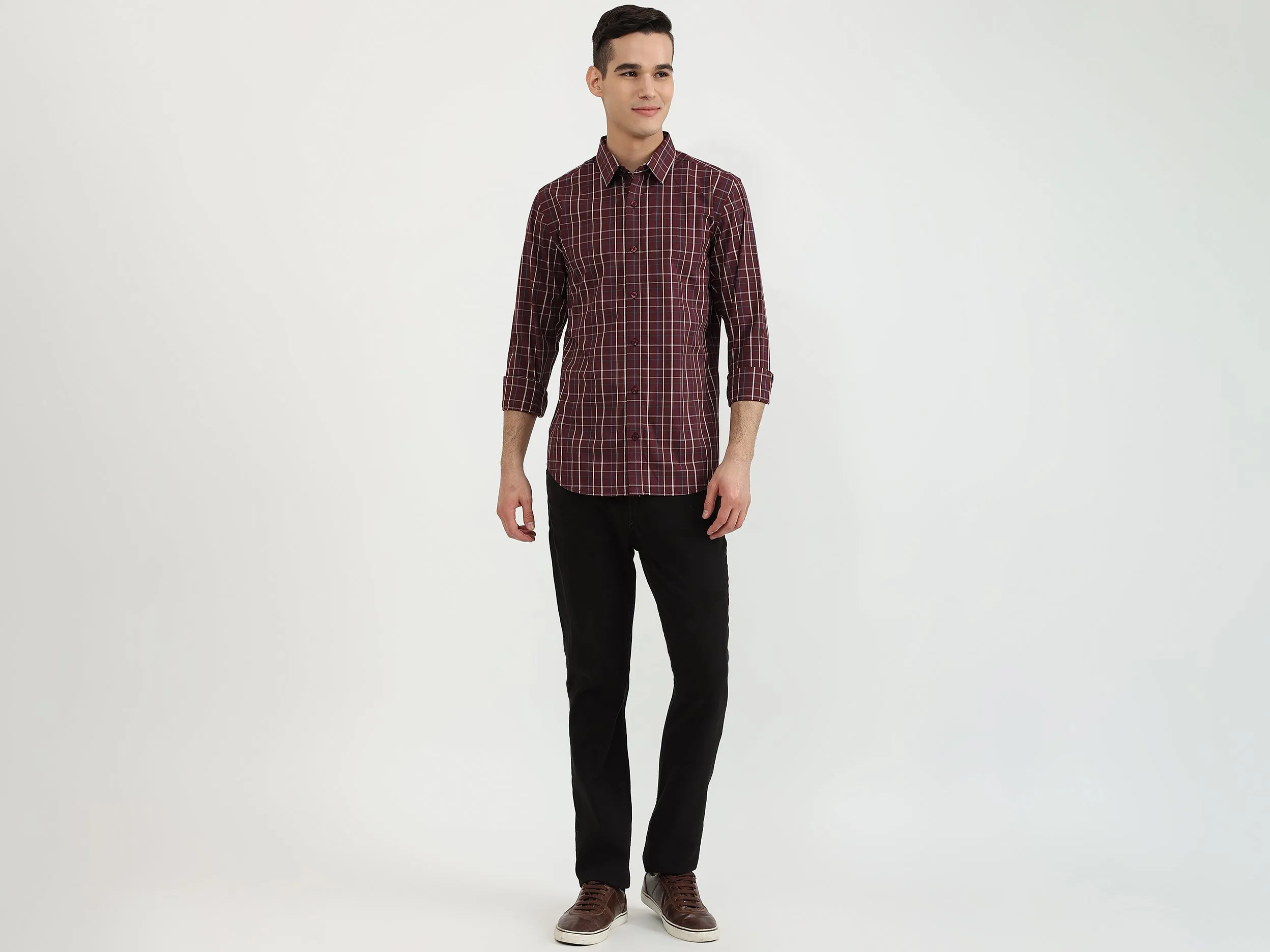 Mens Slim Fit Check Shirt