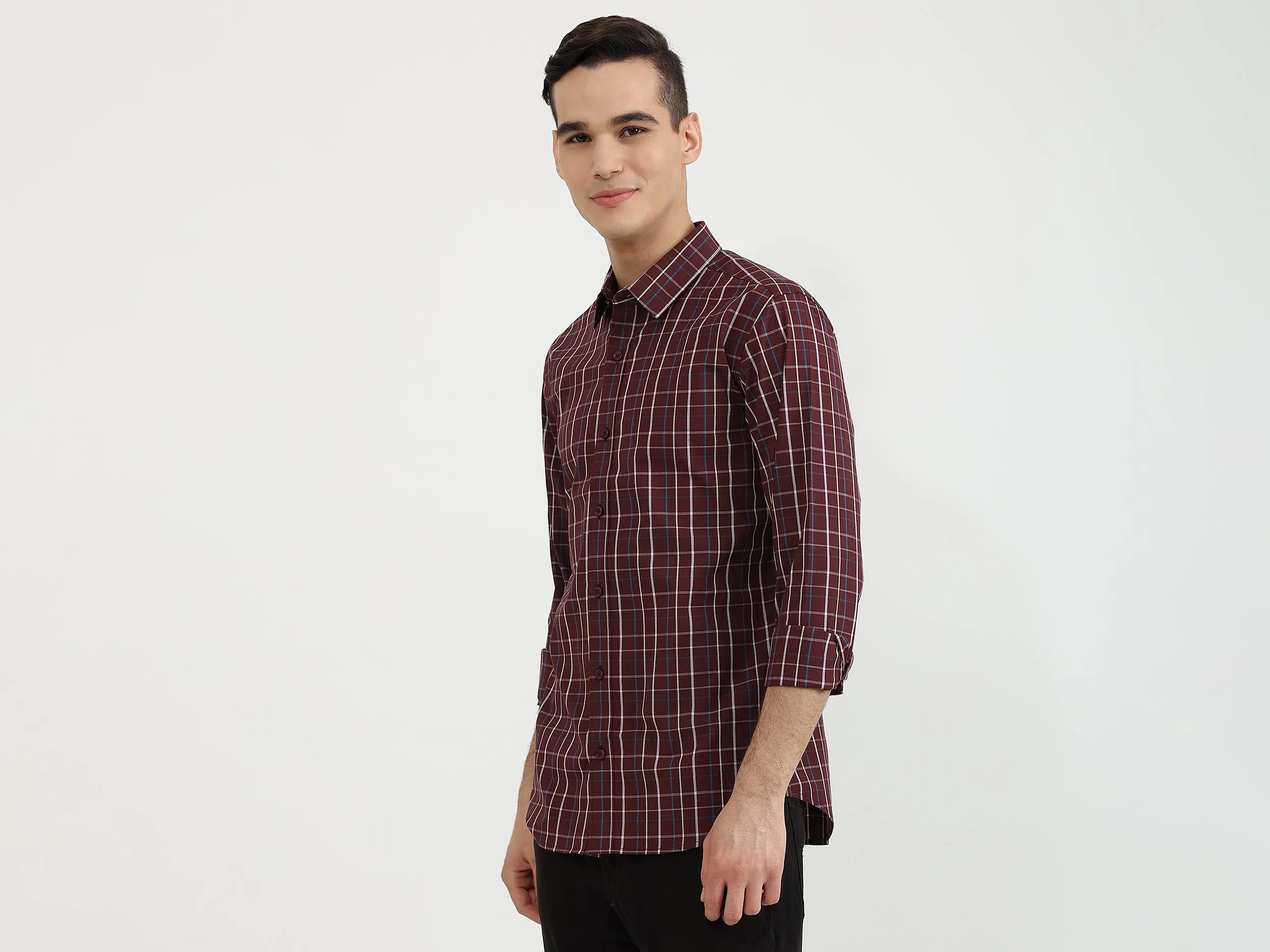 Mens Slim Fit Check Shirt