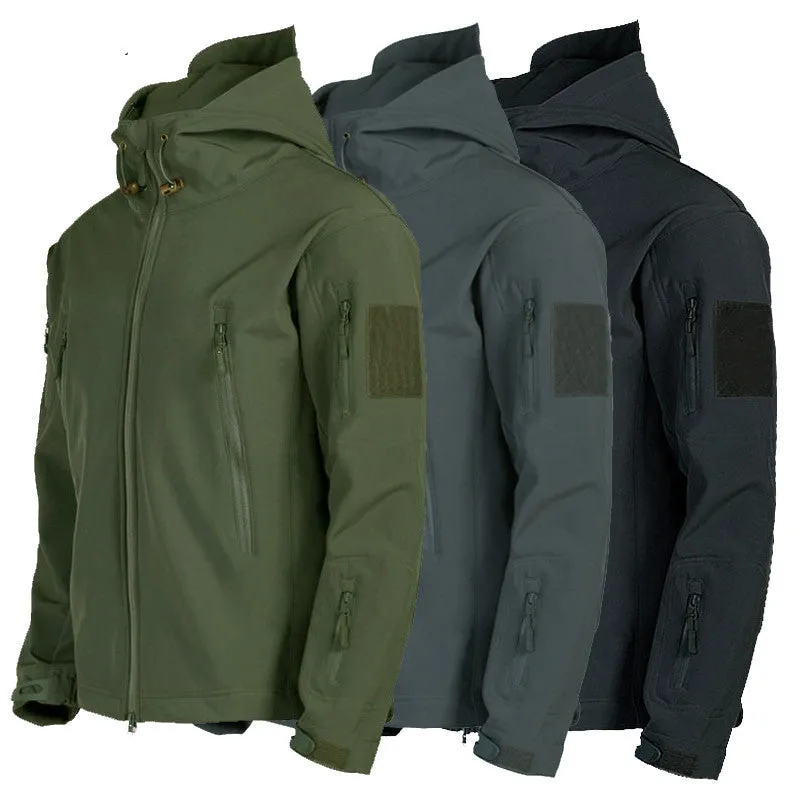 Men's Windproof Hooded Soft Shell Jacket