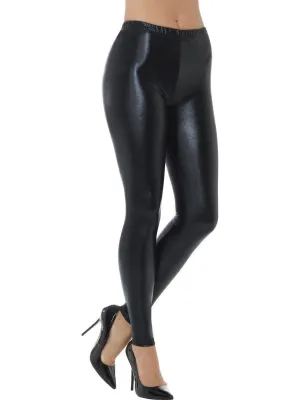 Metallic Leggings -Black