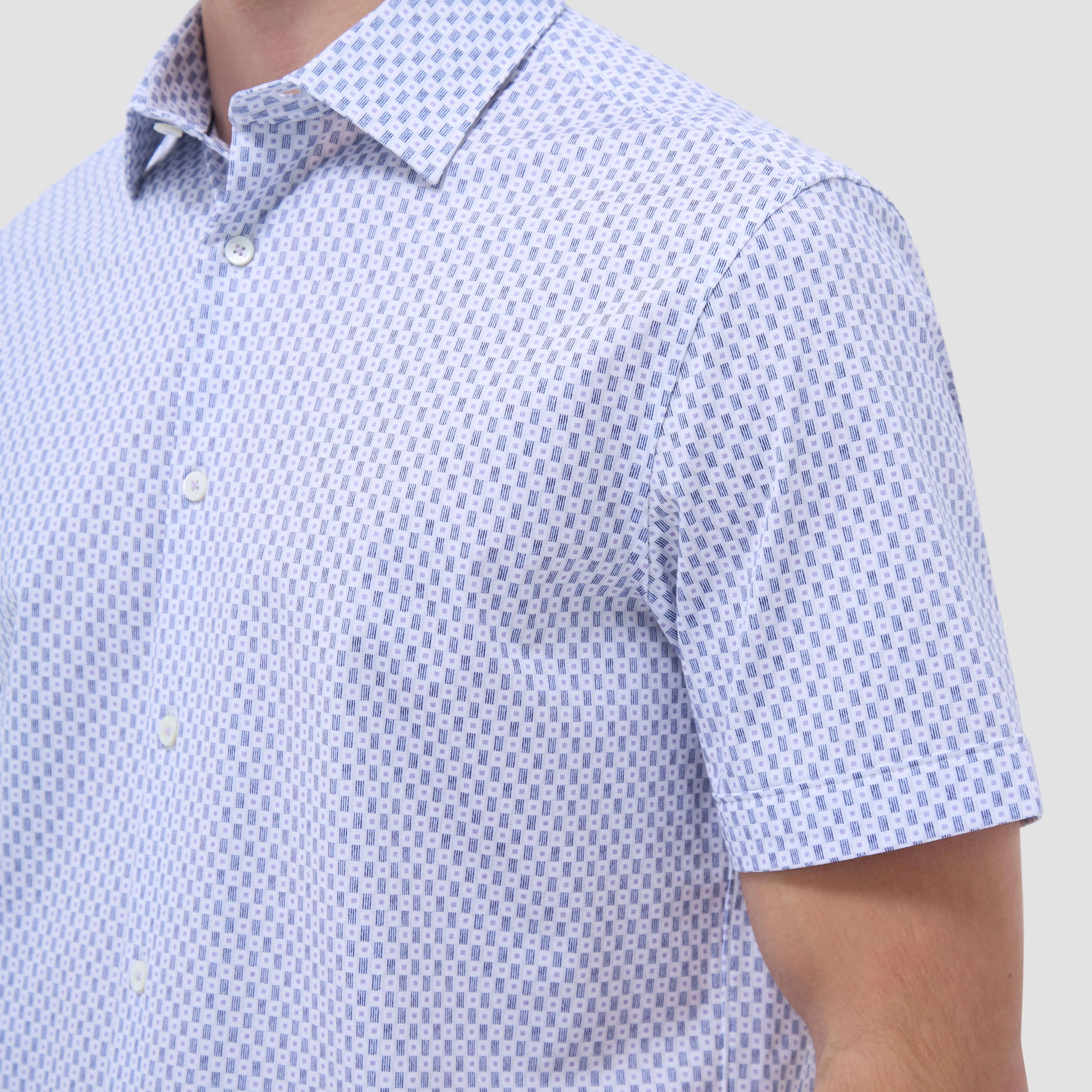 Miles Geometric OoohCotton Short-Sleeve Shirt
