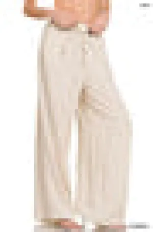 Minimal Must Wide Leg Pants- Oatmeal