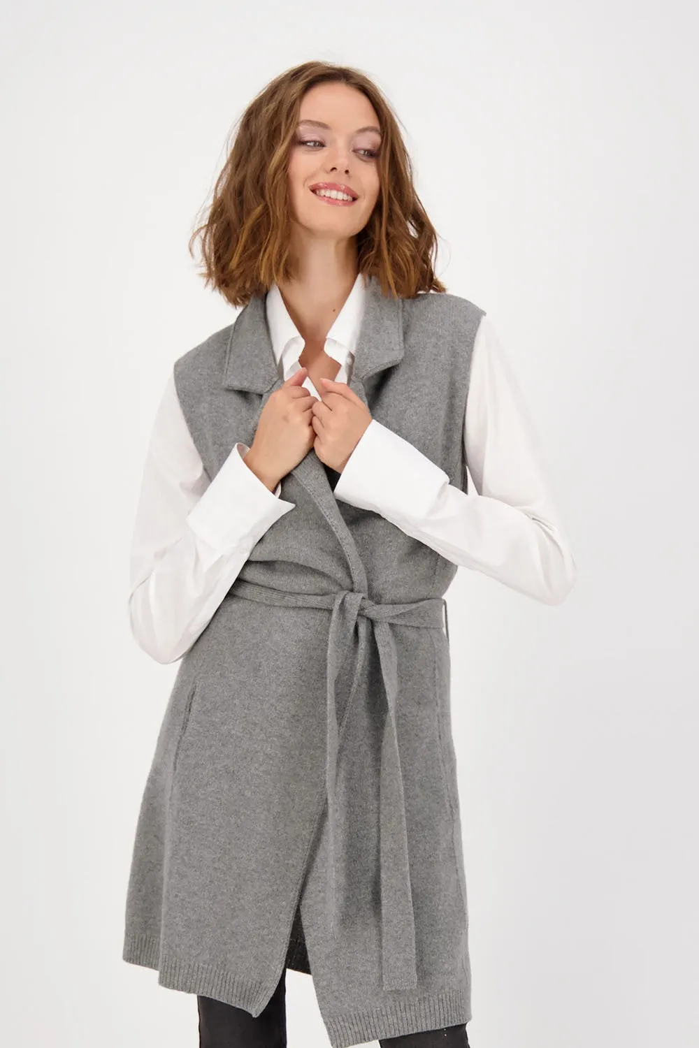 Monari Lapel Collar Vest M805803