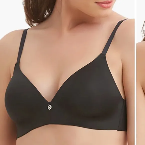 Montelle intimates essentials Black Wire free Bra T-shirt NEW
