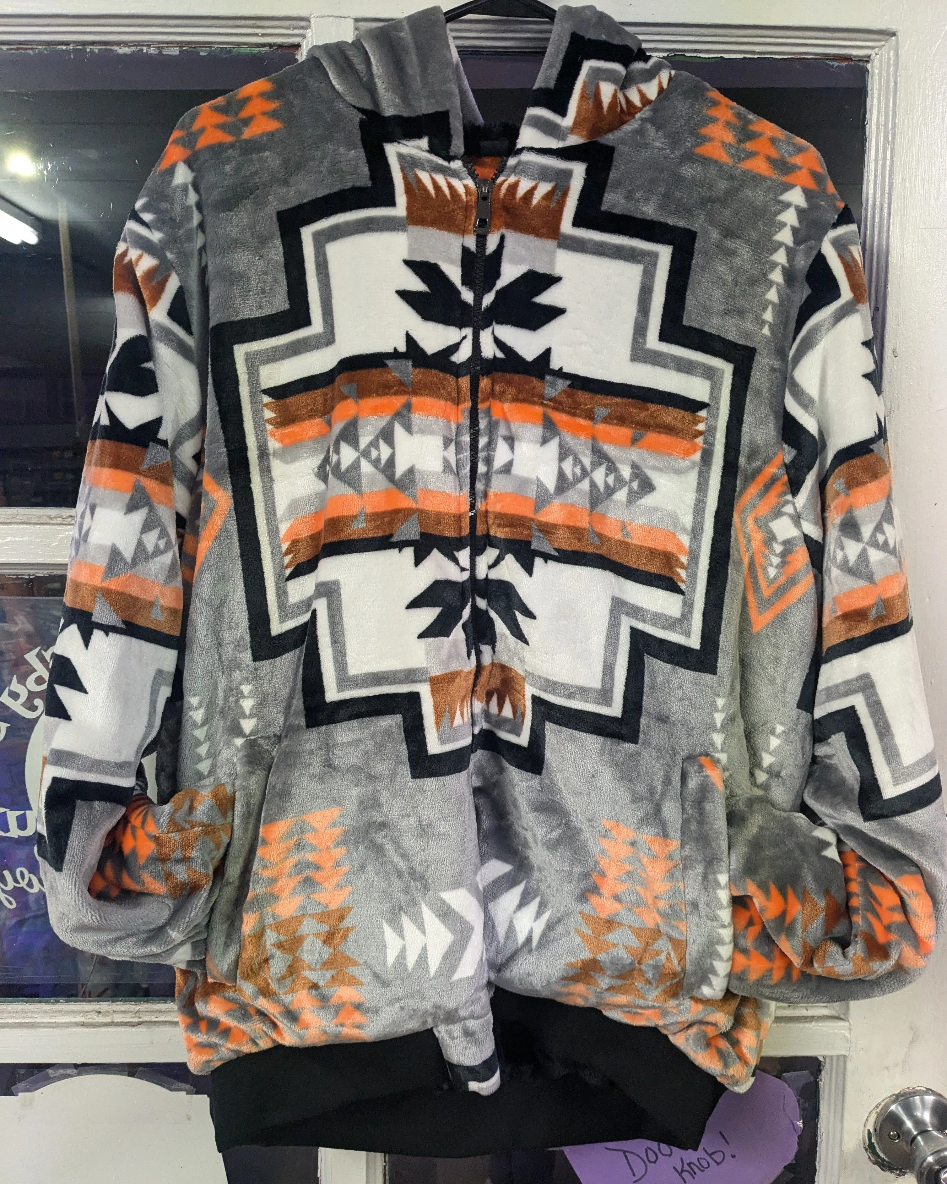Native Print Hooded Jacket