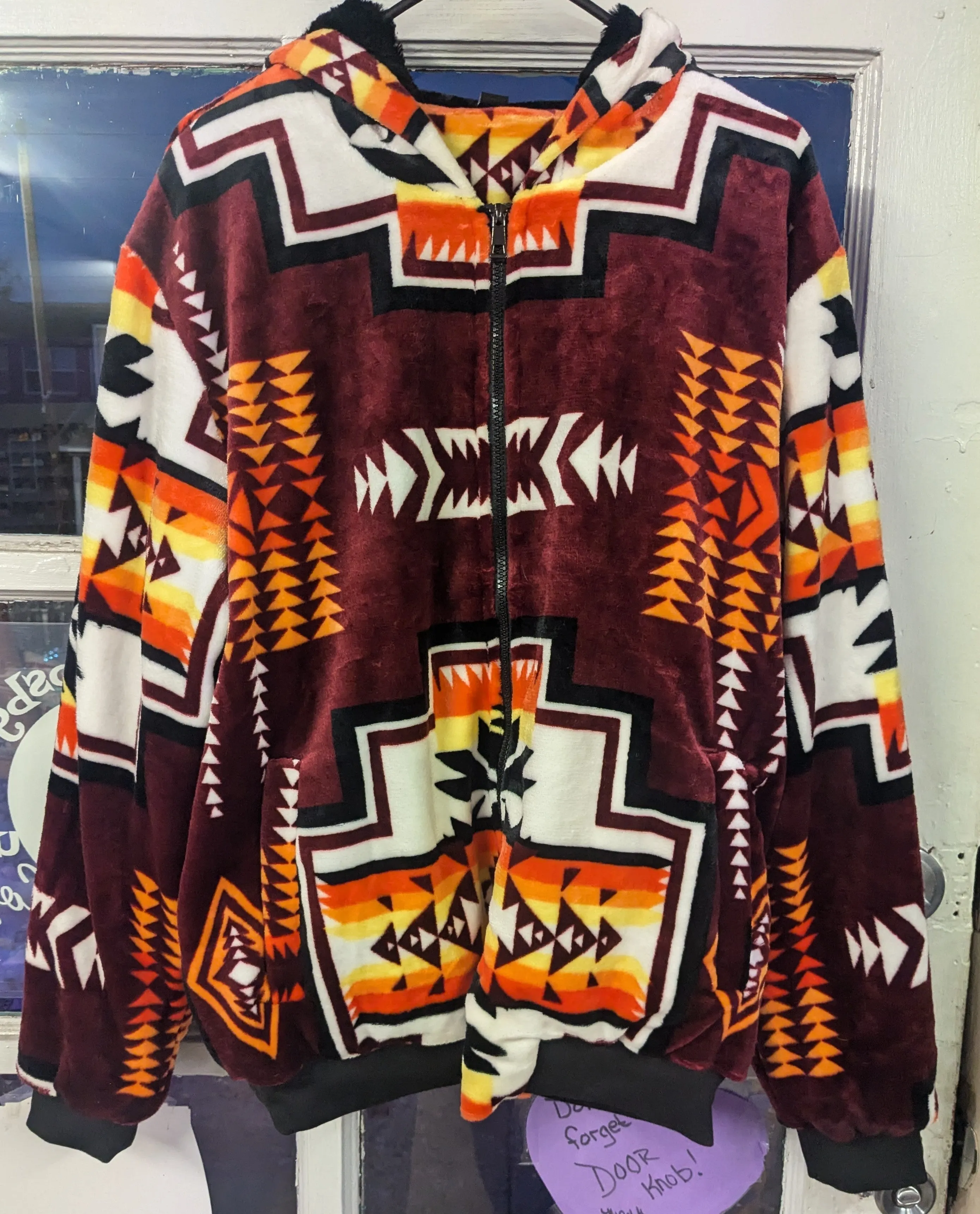 Native Print Hooded Jacket