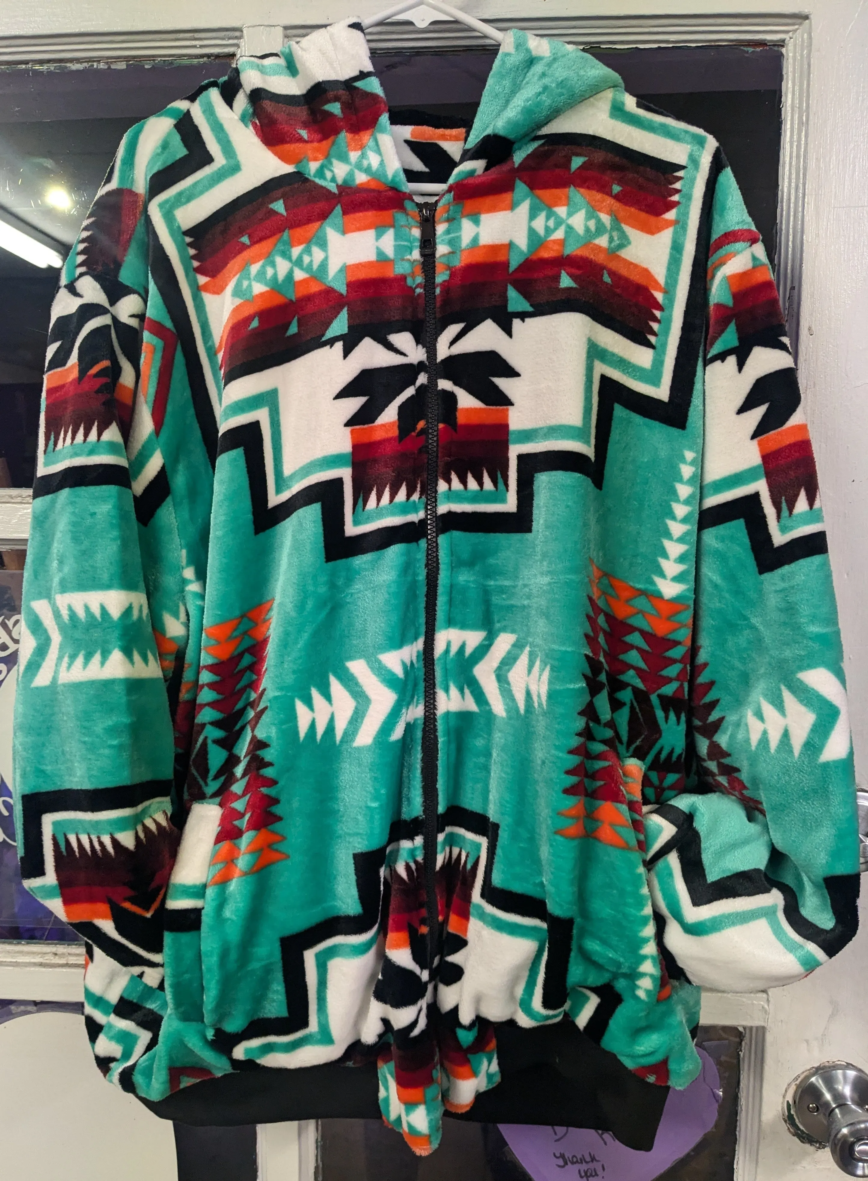 Native Print Hooded Jacket