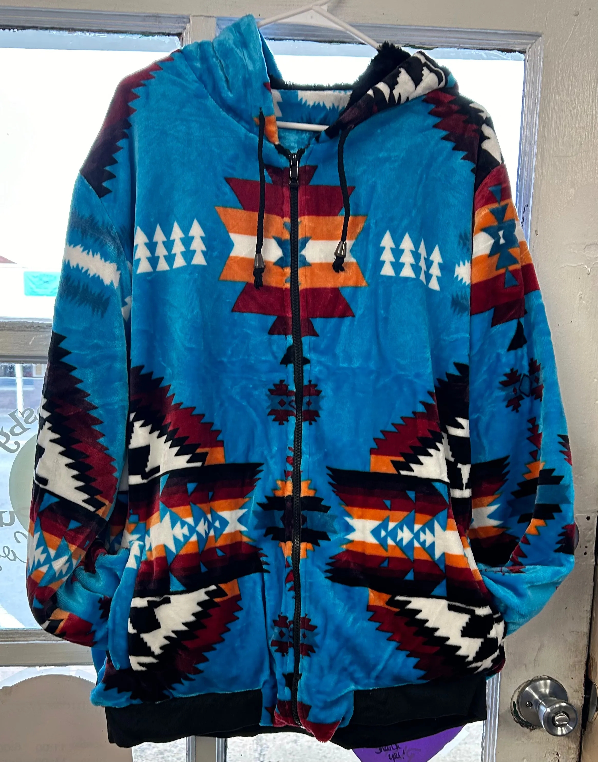 Native Print Hooded Jacket