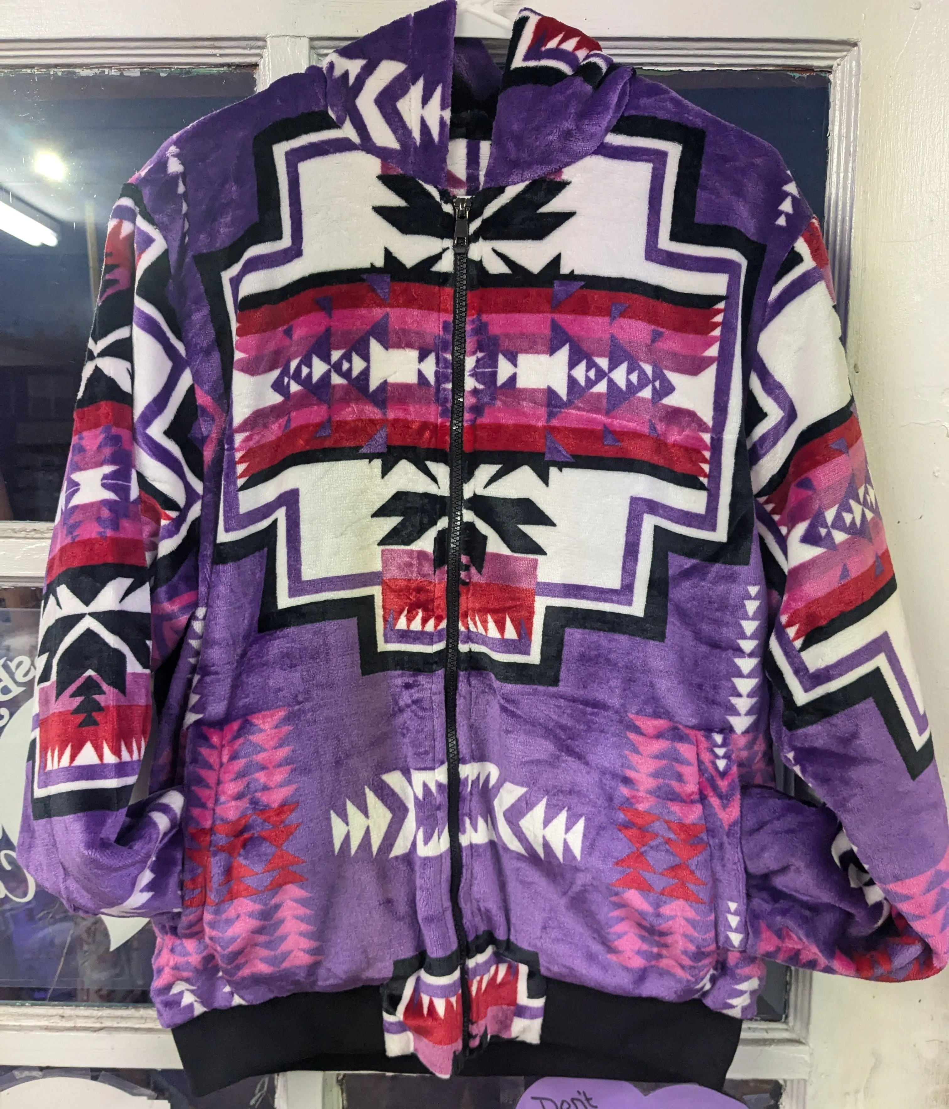 Native Print Hooded Jacket