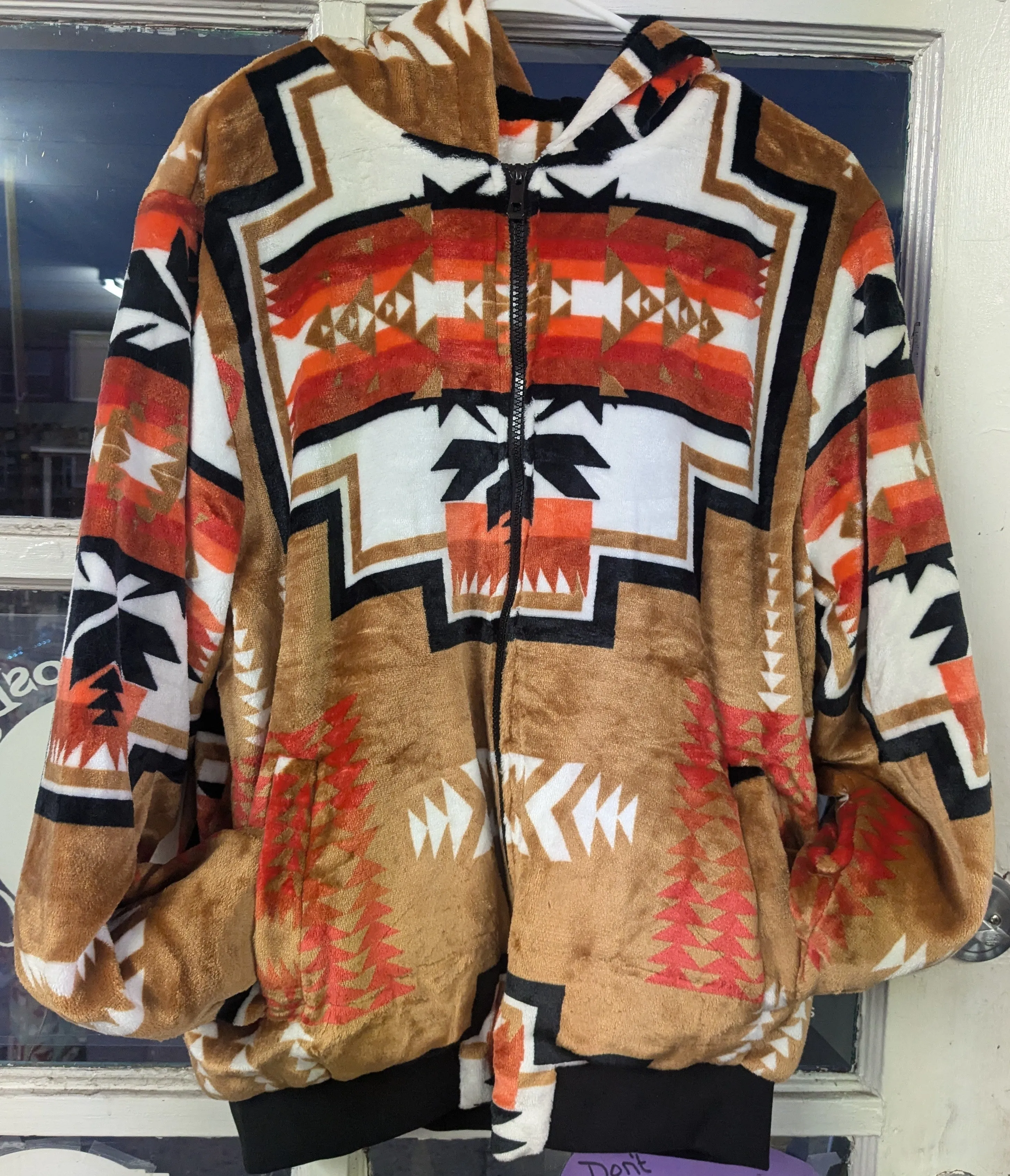 Native Print Hooded Jacket
