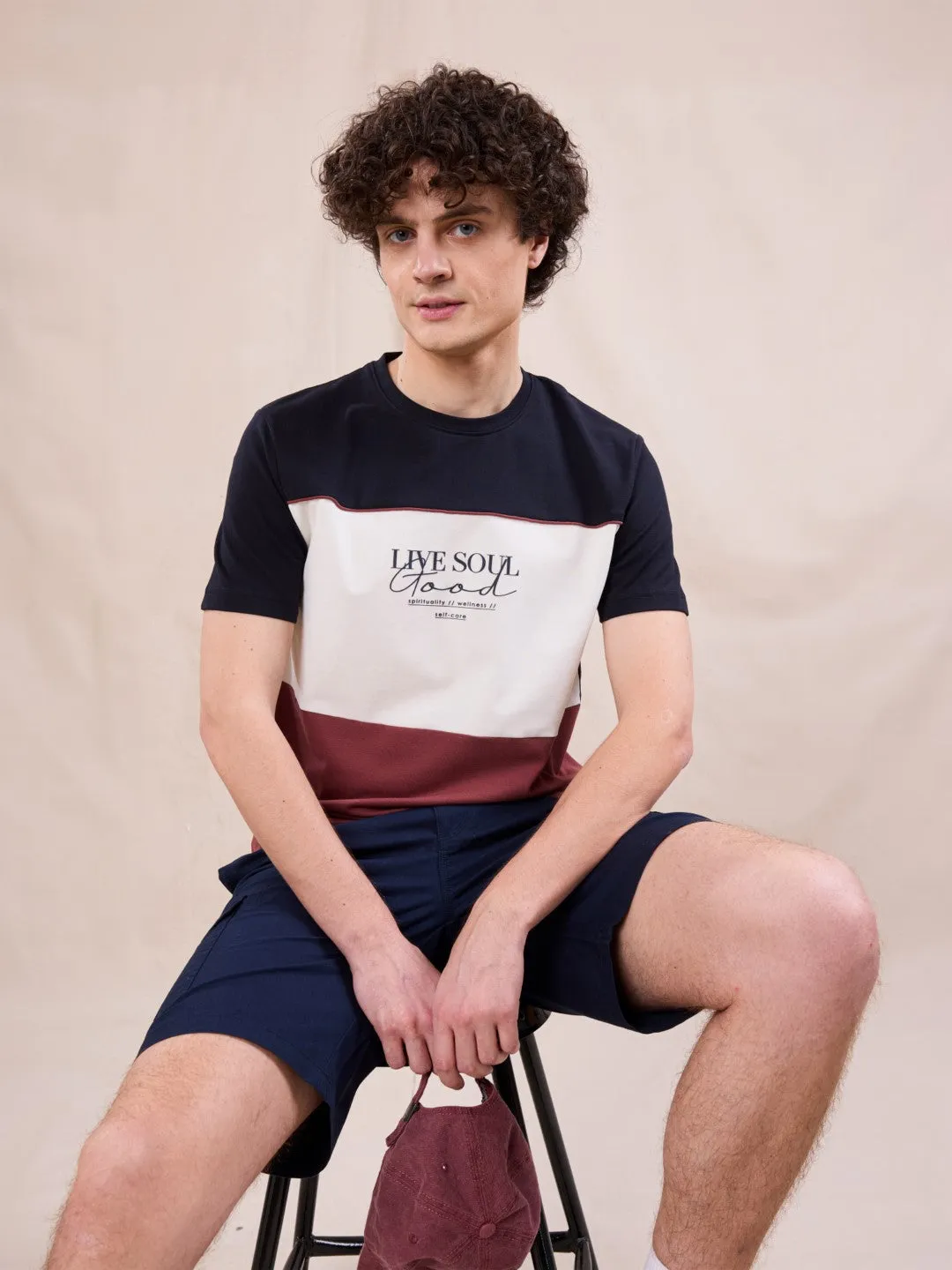 Navy Crew Neck Plain T-Shirt