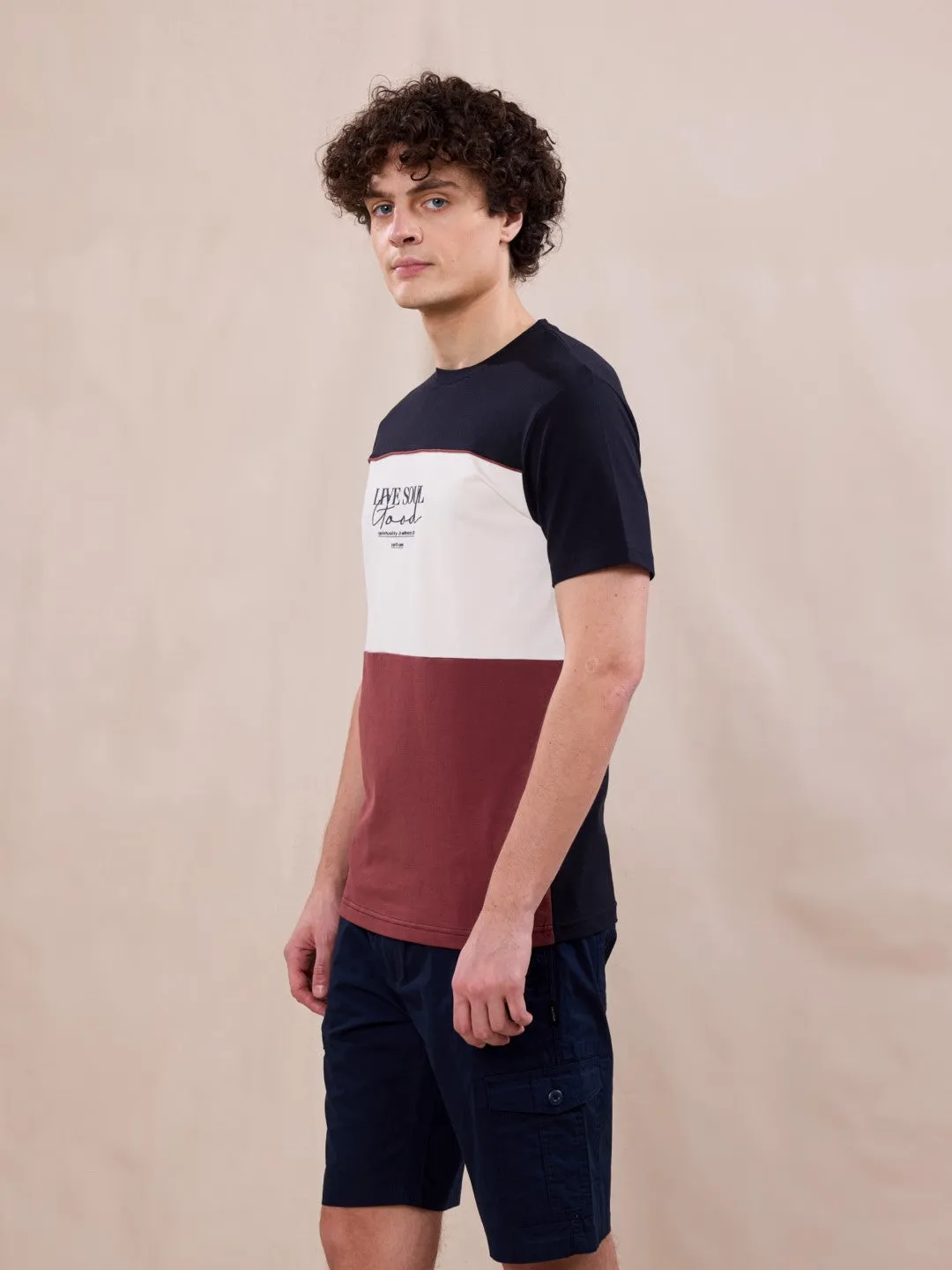 Navy Crew Neck Plain T-Shirt