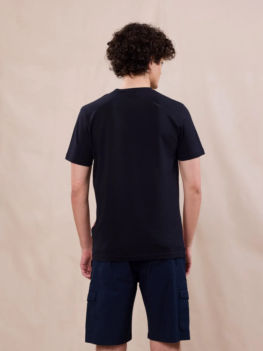 Navy Crew Neck Plain T-Shirt