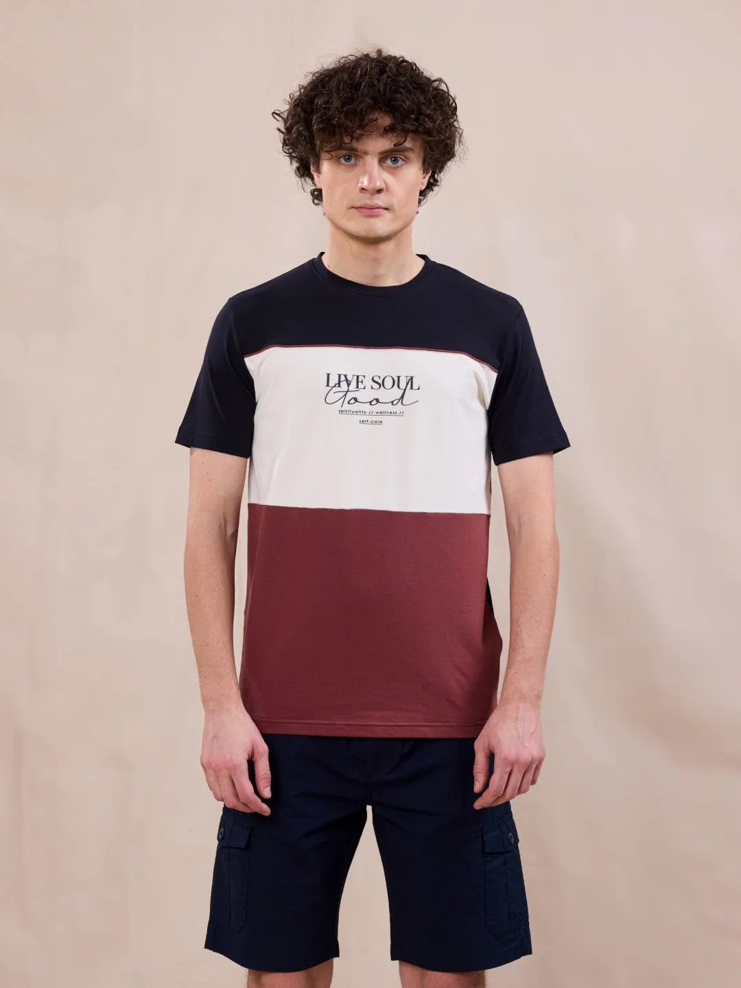 Navy Crew Neck Plain T-Shirt