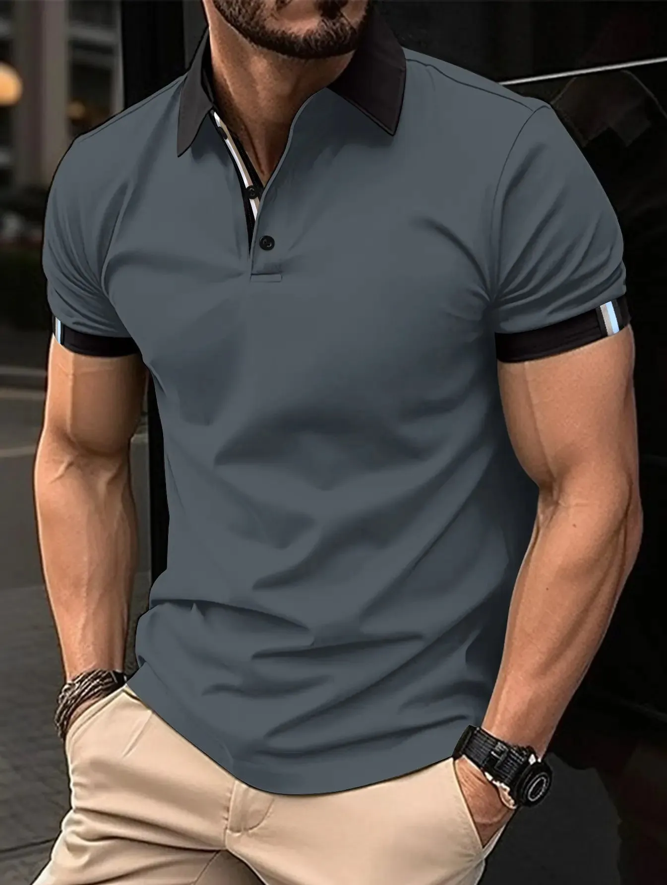 Nero Contrast Polo