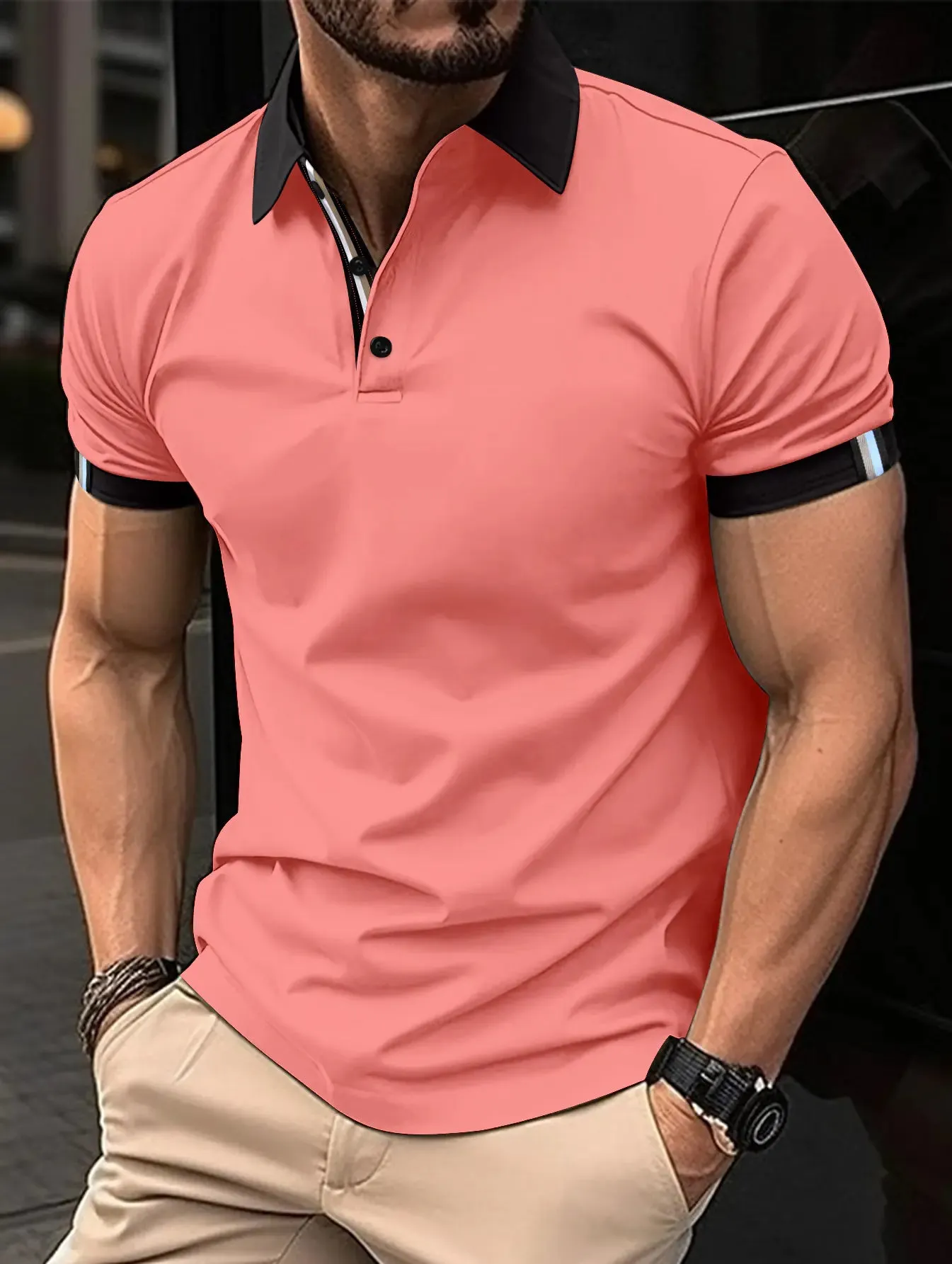Nero Contrast Polo