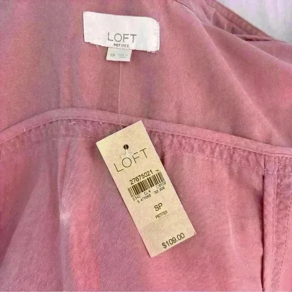 NWT LOFT pink utility jacket.