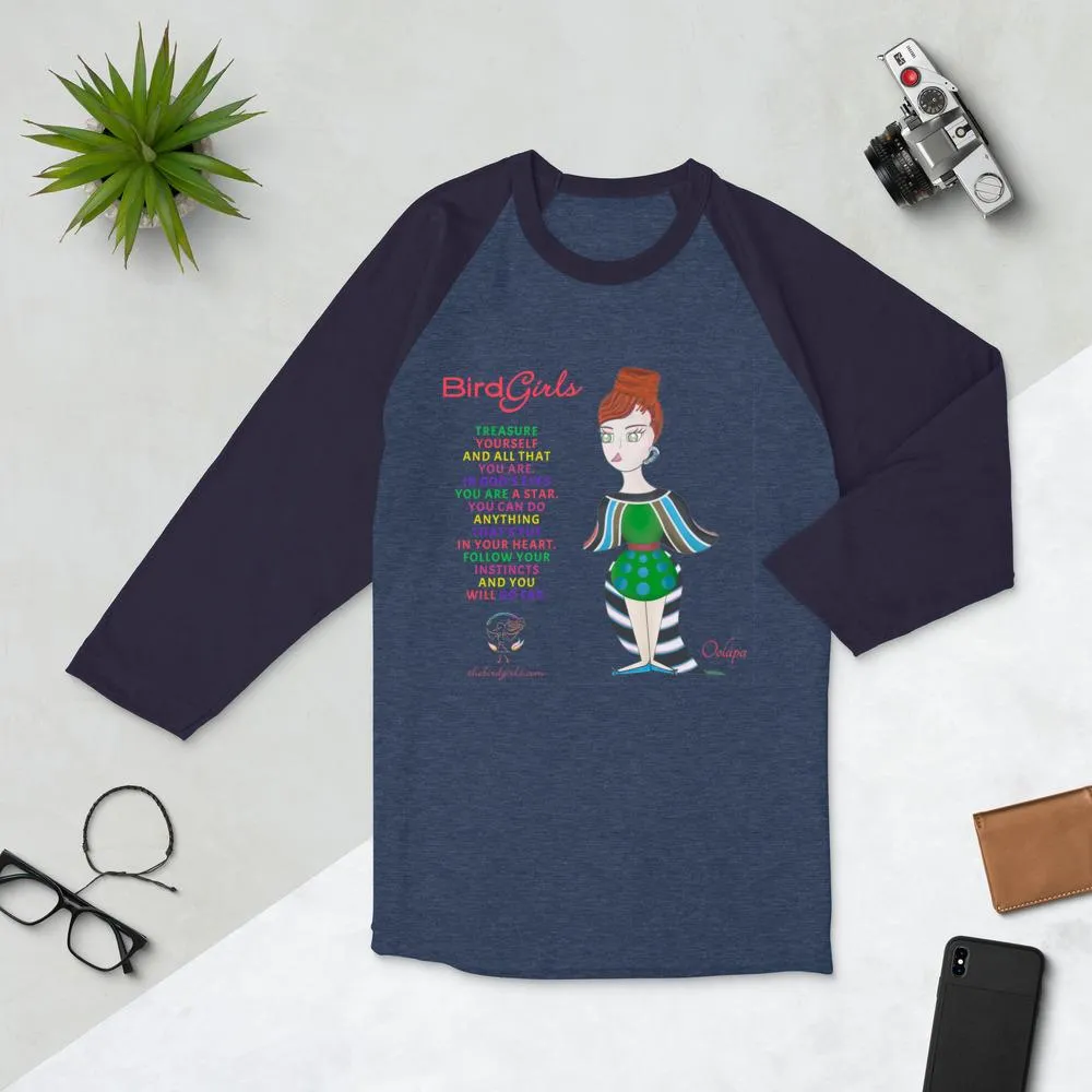 Oolpap3/4 sleeve raglan shirt