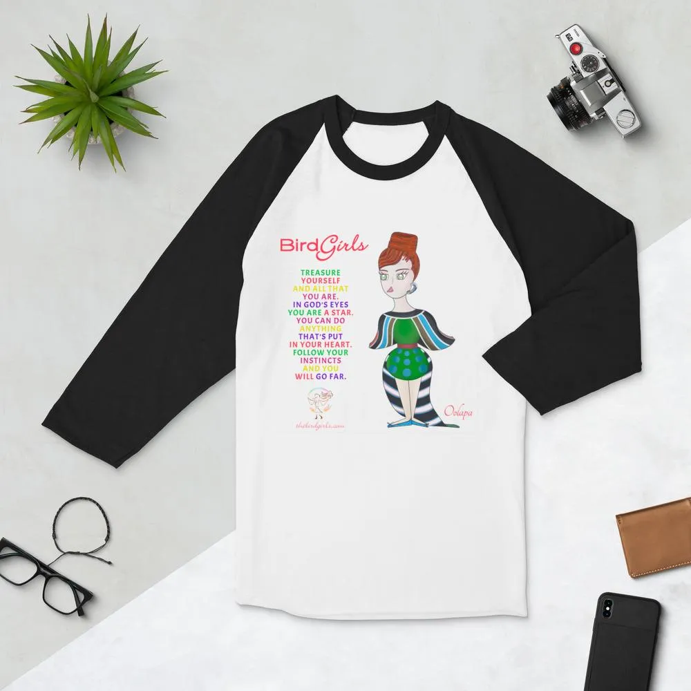 Oolpap3/4 sleeve raglan shirt