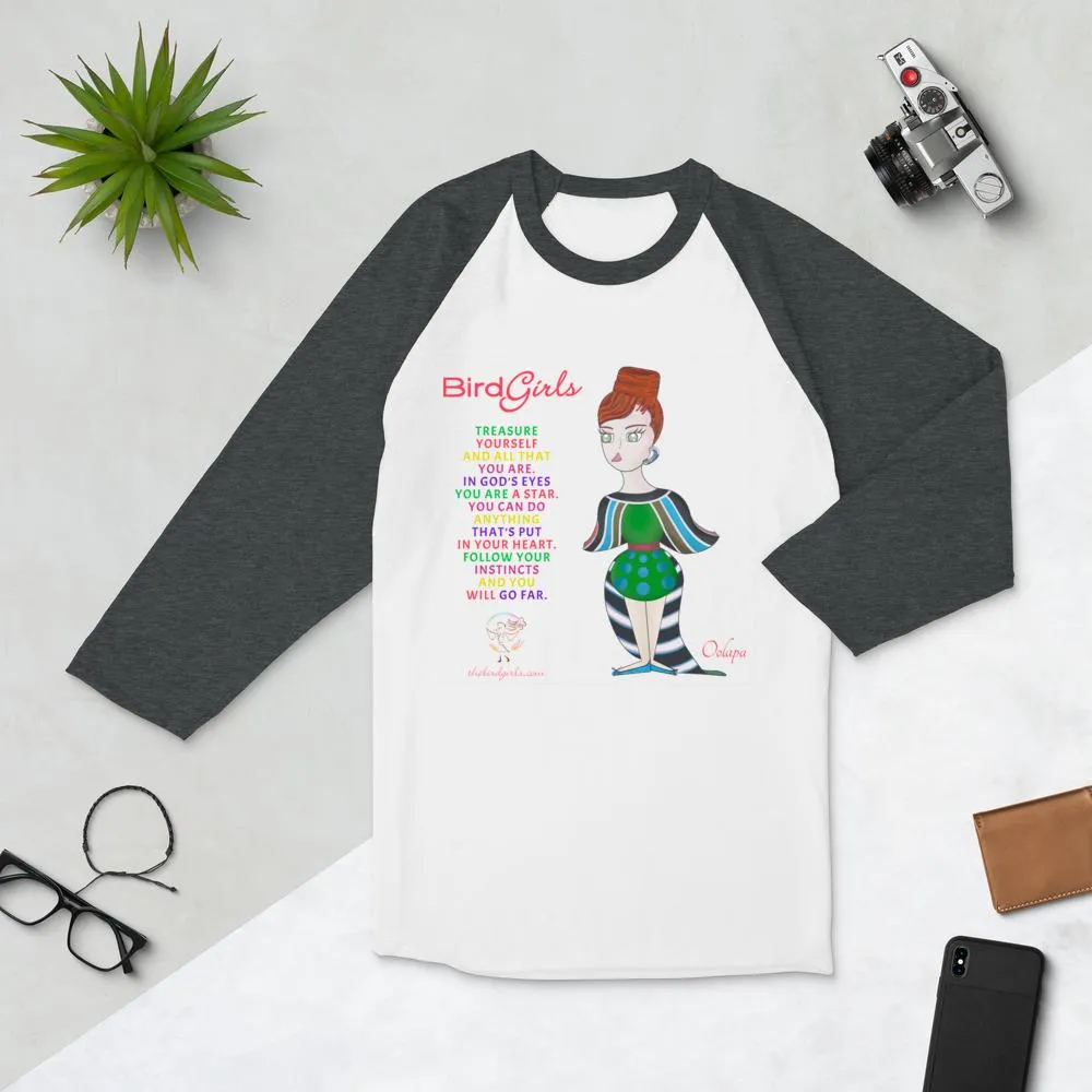 Oolpap3/4 sleeve raglan shirt