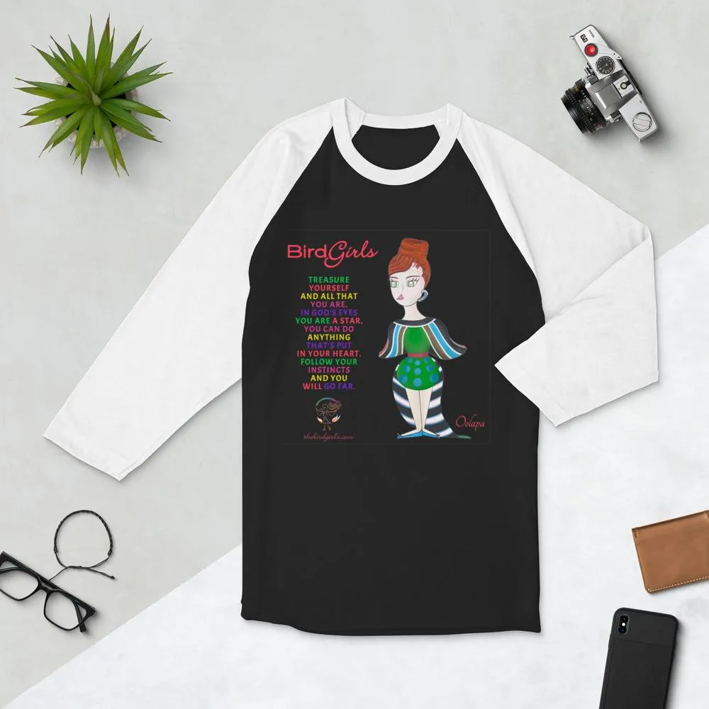 Oolpap3/4 sleeve raglan shirt