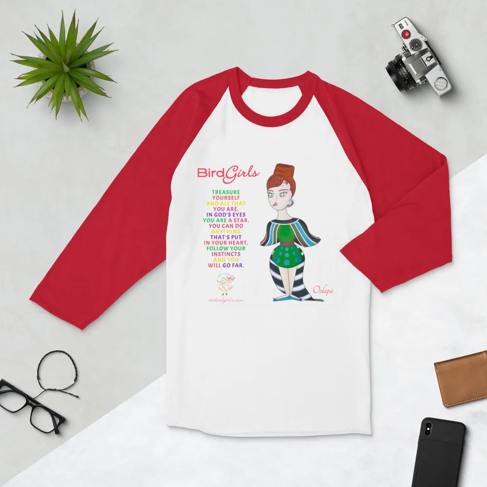 Oolpap3/4 sleeve raglan shirt