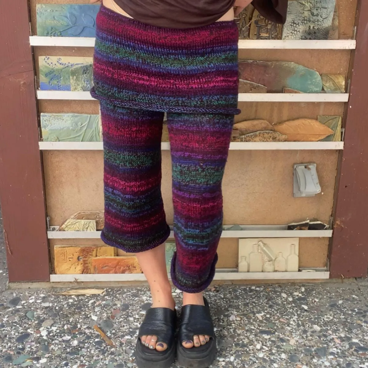 Opal Knit Foldover Capri Pants
