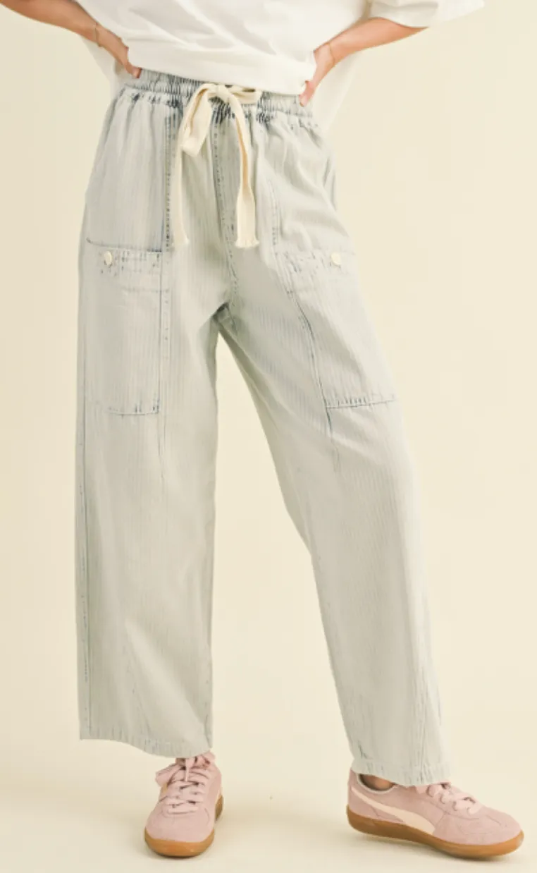Ophelia Washed Barrel Shape Pants