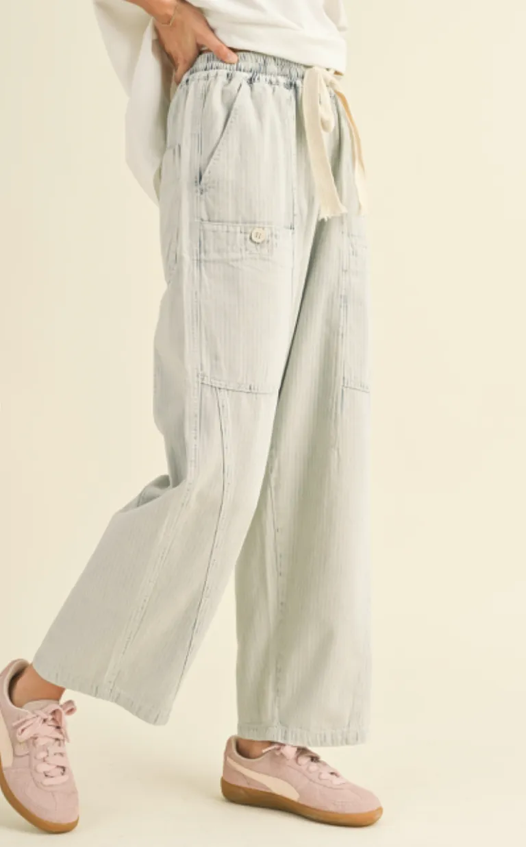Ophelia Washed Barrel Shape Pants