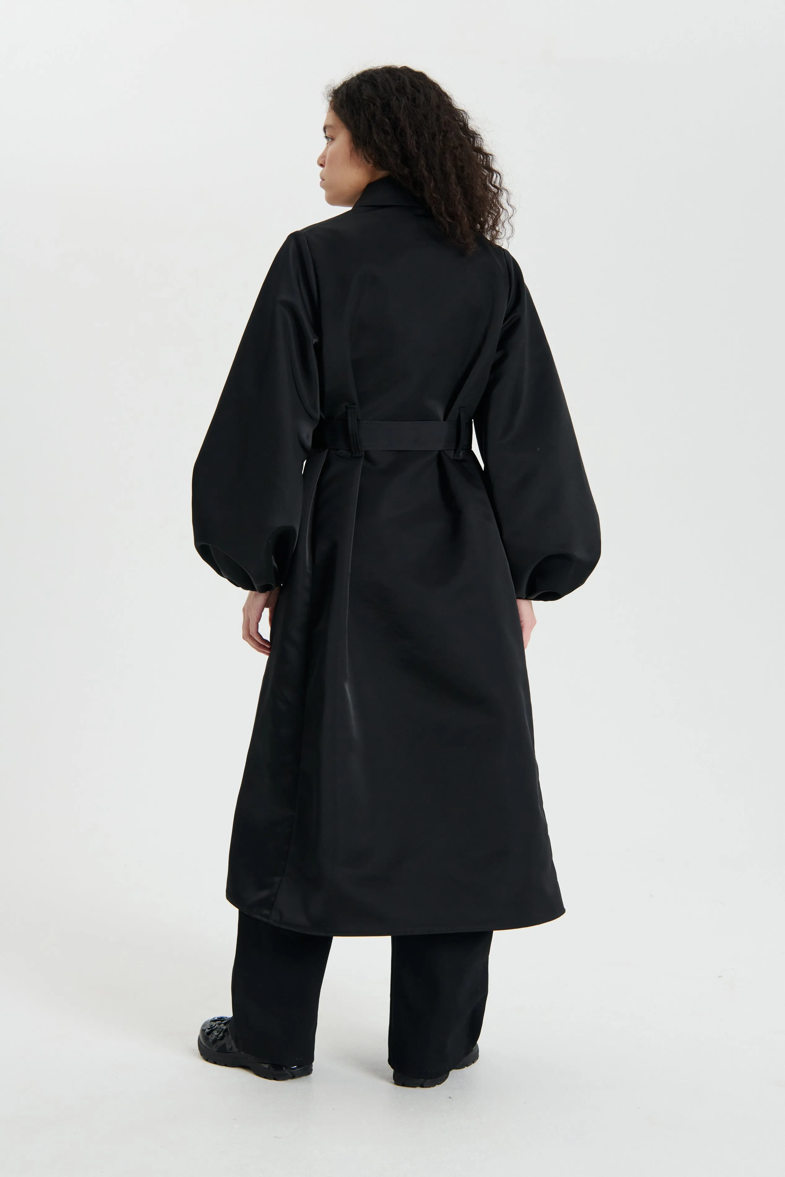ORAH | COAT TECHNICAL CANVAS BLACK