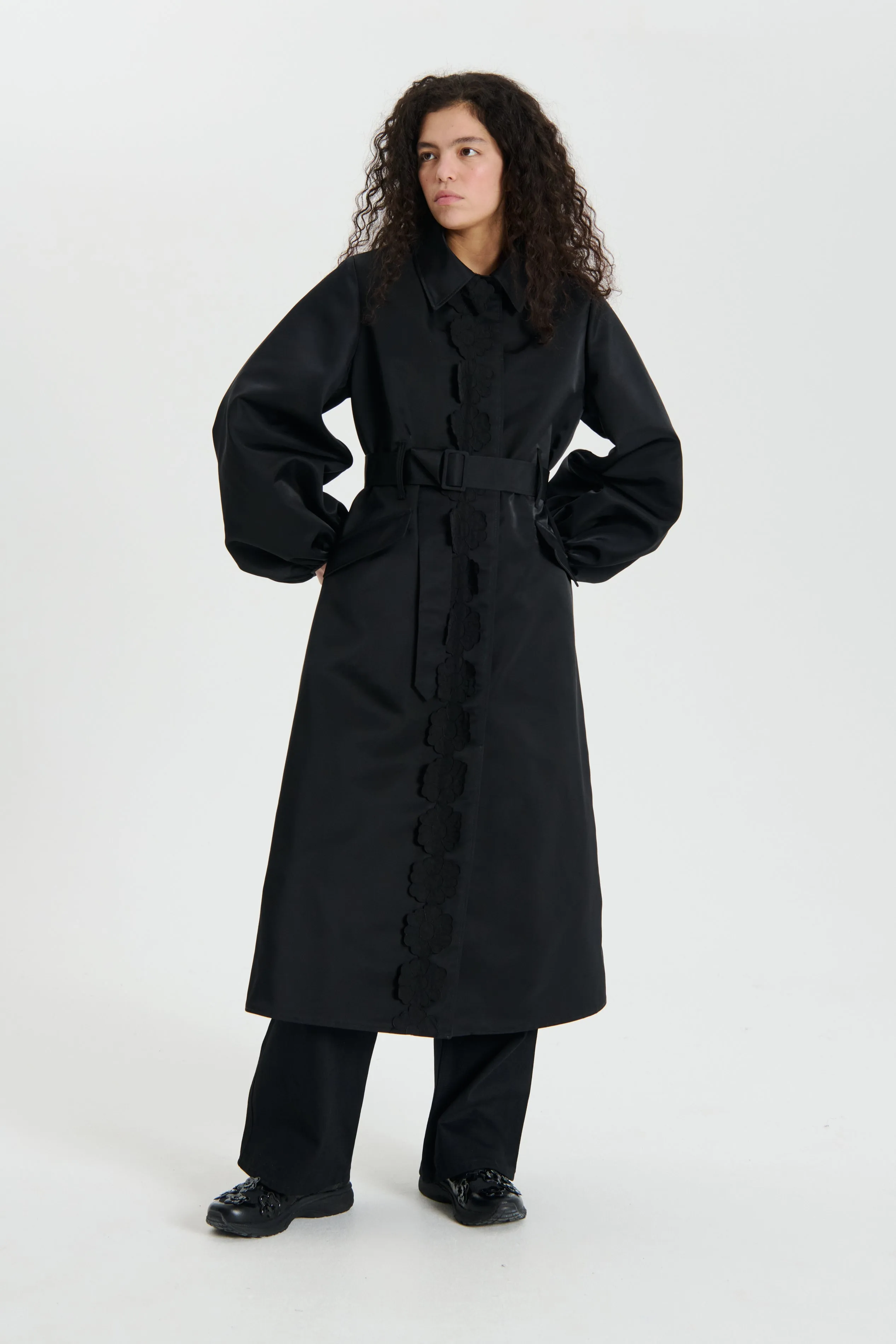 ORAH | COAT TECHNICAL CANVAS BLACK