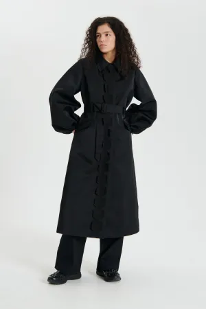 ORAH | COAT TECHNICAL CANVAS BLACK