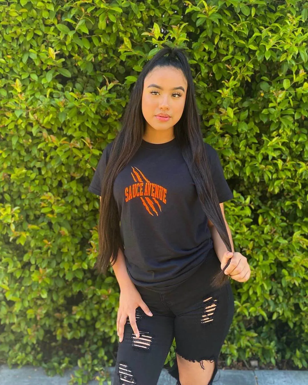 Orange SA Curve Tiger Claw | Black Tee