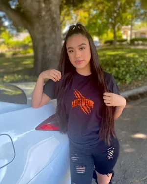 Orange SA Curve Tiger Claw | Black Tee