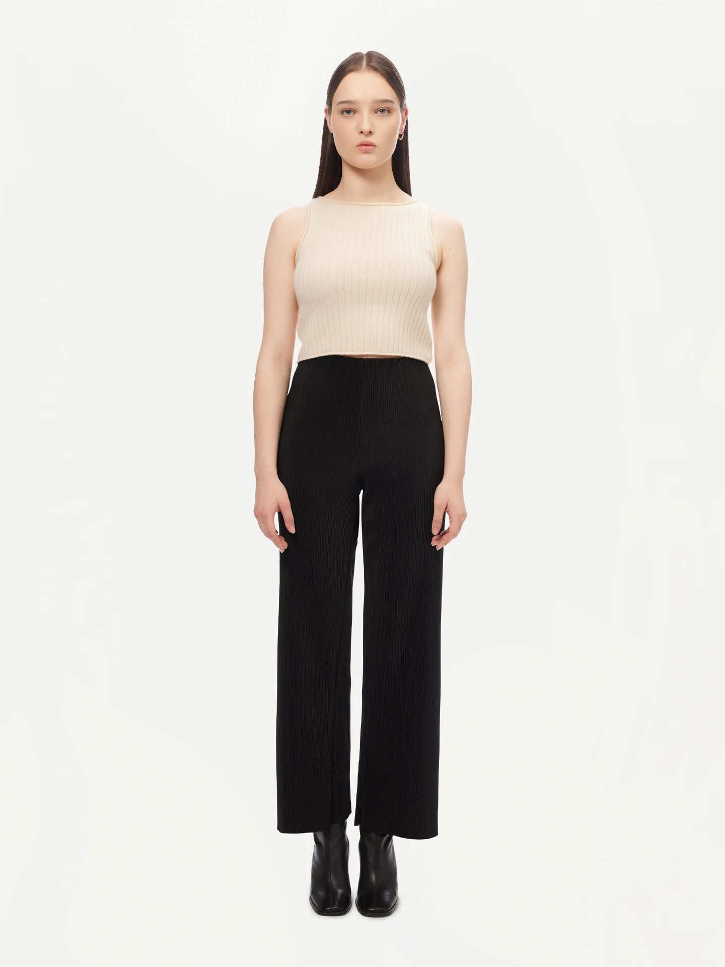 Organic Colour Cashmere Crop Top