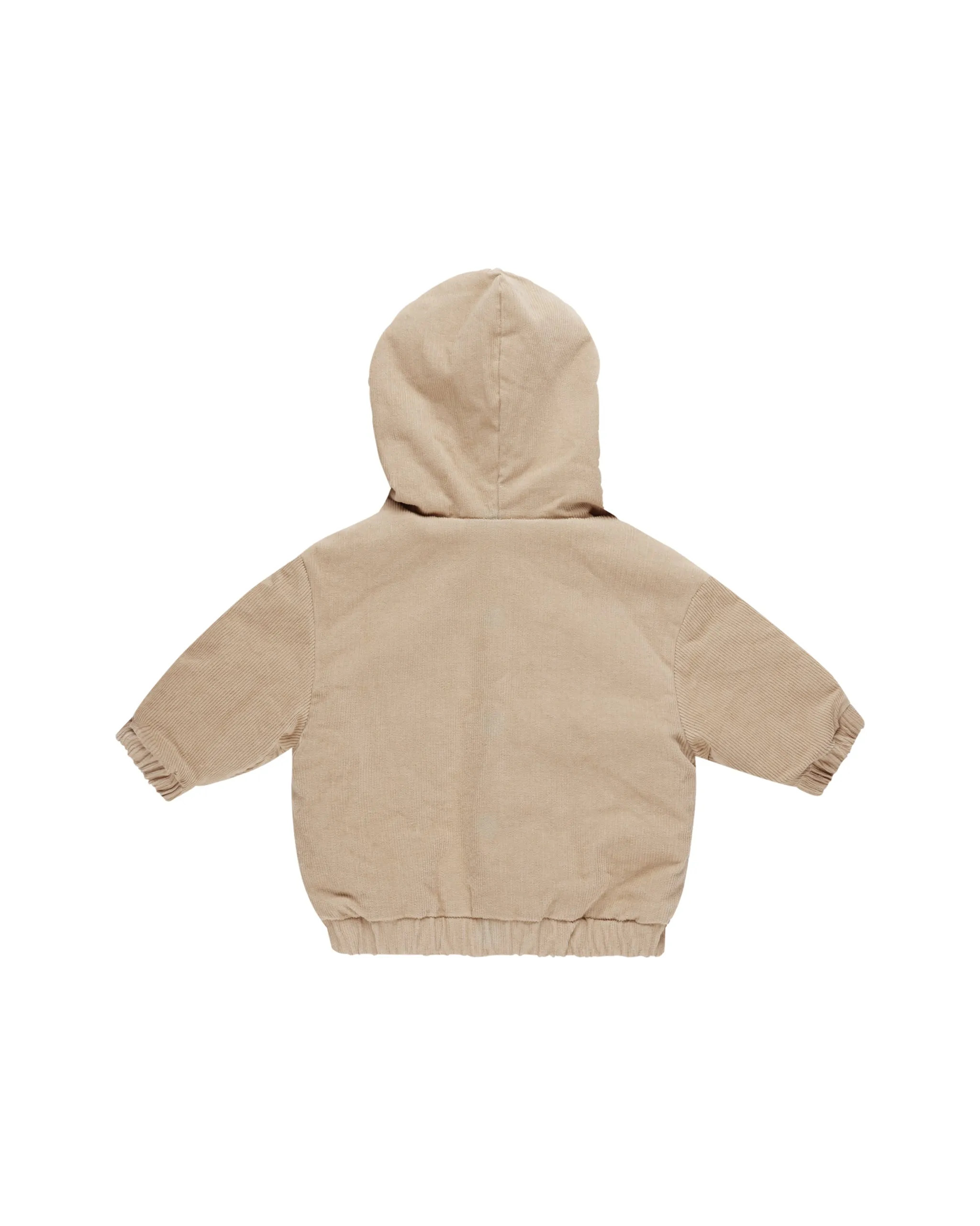 ORGANIC Corduroy Hooded Jacket || Latte