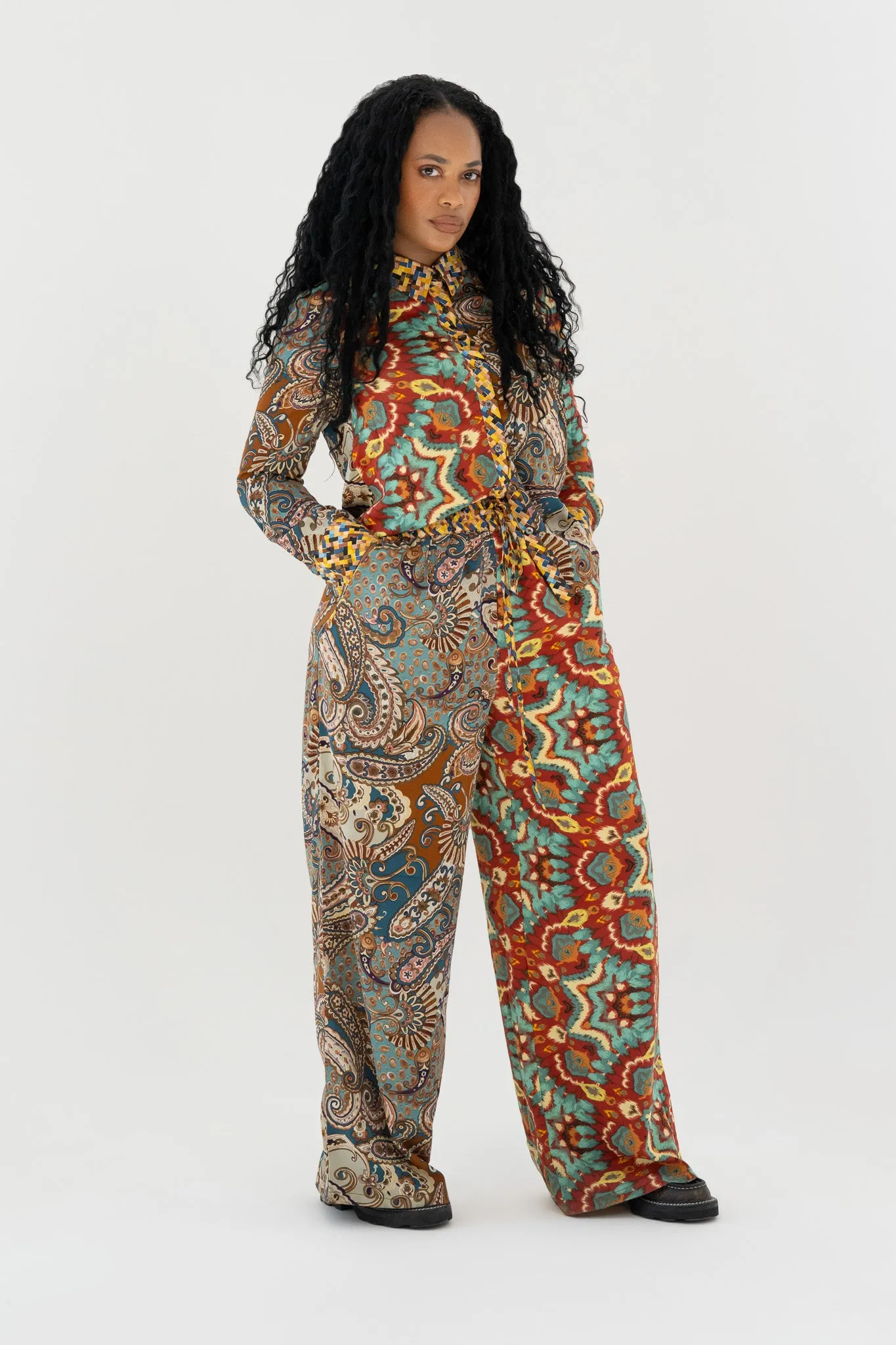 Paisley Wide Leg Pants