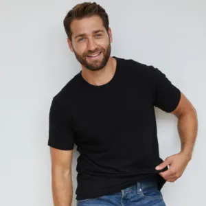 Perfect White Tee Mick Men's Cotton Crew Neck Short Sleeve Tee True Black